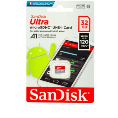 microSDHC class10 32Gb  SanDisk Ultra UHS-I  A1 (120 Mb/s) без адаптера