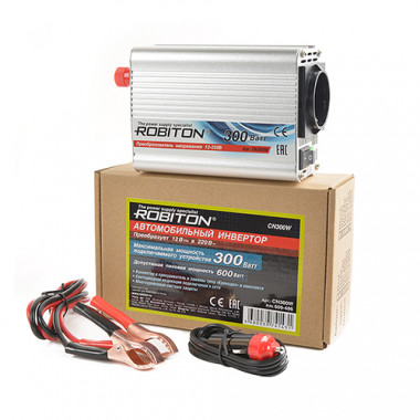 Инвертор 12V-220V  300W  Robiton CN300W  15836