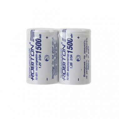 Аккумулятор Robiton Ni-MH  1,2V 1500mAh  размер 2/3A  1500MH2/3A-2  SR2  13800