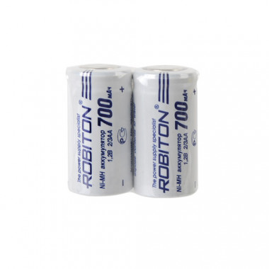 Аккумулятор Robiton Ni-MH  1,2V  700mAh  размер 2/3AA  700MH2/3AA-2  SR2  13799