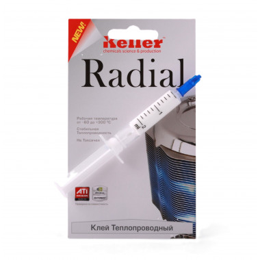 Клей теплопроводящий Radial  2мл шприц  (блистер) термоклей