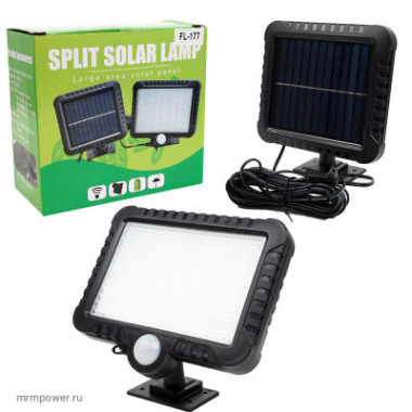 Фонарь настен улица аккум датч движ solar  FL-177  A3941