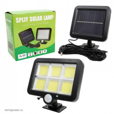 Фонарь настен улица аккум датч движ solar  FL-197  A3961