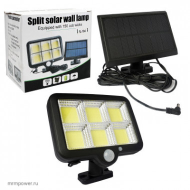 Фонарь настен улица аккум датч движ solar  FL-184  A3948