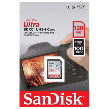 SanDisk SDXC class10 128Gb  Ultra UHS-I  100 Mb/s