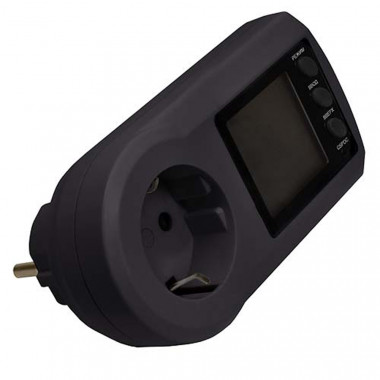 Ваттметр Robiton  PM-2 чёрный 16A, до 3600W, кВт/ч. круглосуточный.