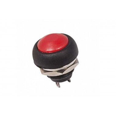 Выкл-кнопка 250V 1А (2с) (On)-Off Б/фикс замык красная Micro Rexant 36-3050
