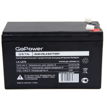 Аккумулятор свинц-кисл GoPower LA-1270 12V 7Ah  клеммы T2/ F2
