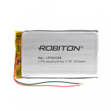 Аккумулятор Robiton 3,7V 1600мАч  5х43x68мм  LP504368