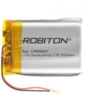 Аккумулятор Robiton 3,7V 3000мАч  9,5х60x47мм LP956047
