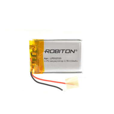 Аккумулятор Robiton 3,7V  430mAh  5,4х25x35мм LP552535