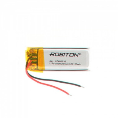 Аккумулятор Robiton 3,7V  100мАч  4х12x30мм  LP401230