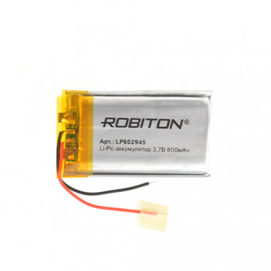 Аккумулятор Robiton 3,7V  800мАч  6х29x45мм LP602945