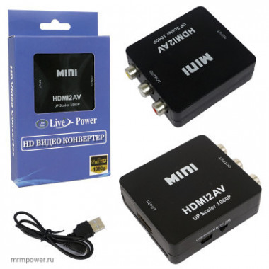 Конвертор (вход  HDMI  выход RCA) mini  (A1582 / A1583)