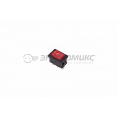 Выкл клав 250V 6A (3c) On-Off-On красн с нейтралью Mini  Rexant 36-2144