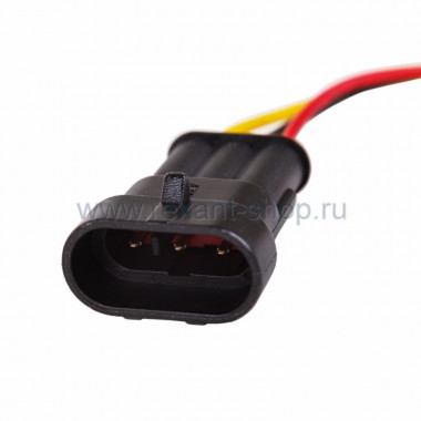 Автомобильный разъем штекер с проводом 20 см (4-контактный) Rexant 16-0304-9  (DJ7041-1.5-11)