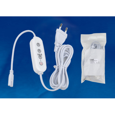 Таймер Uniel с вилкой и разъемом "8" для фитосвет-ков 220V 150W  2м  UST-E32 White 2M