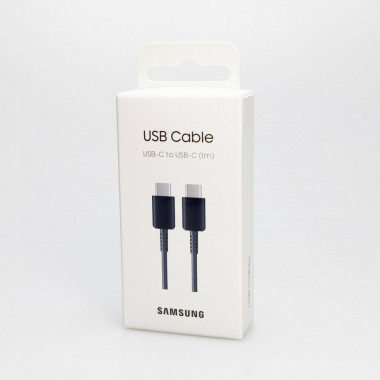 Data Cable Type-C-Type-C  Samsung Original Cable USB-C to USB-C 3A 1m  Black  SU1MB