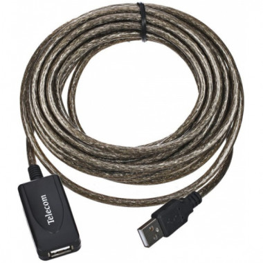 Шнур удлинитель Активный шт.USB A -гн.USB А  5м  Telecom TUS7049-5M