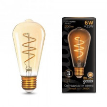 Лампа св/д Gauss Filament ST64 E27  6W (350lm)  2400K Flexible Golden 157802006