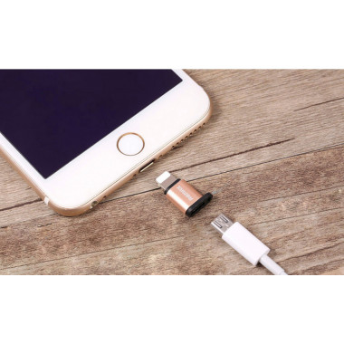 Переходник питания шт.Lightning -гн.microUSB  Remax RA-USB2