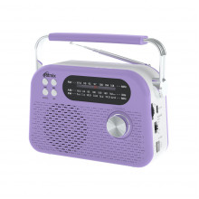 Радиоприемник Ritmix RPR-045 LAVENDER Bluetooth FM/AM/SW USB microSD кабель Type-C - USB