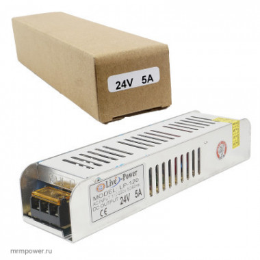Б/п для с-д. ip20 узкий  120W 24V 5A  ip20  LivePower  LP24120 A3283