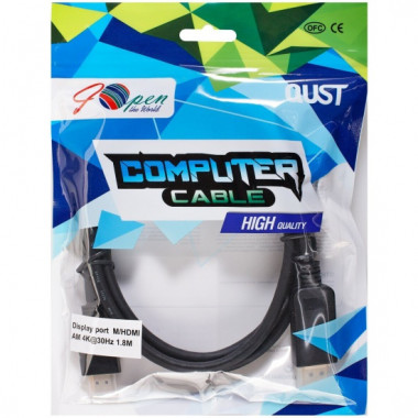Кабель DisplayPort -HDMI  1.8м  4K@30Hz  Aopen/Qust  ACG608-1.8M