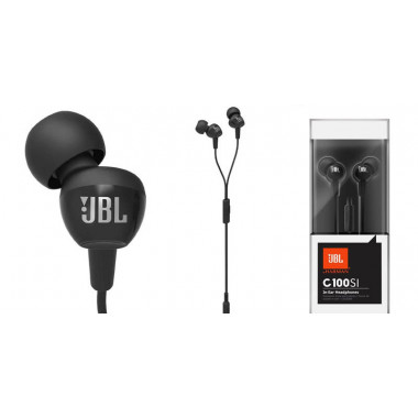 Гарнитура JBL C100si черная затычки кабель 1,2м 20-22000Гц 100дБ 16Ом