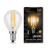 Лампа св/д Gauss Filament E14  5W (420lm) 2700K шар