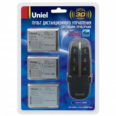 ПДУ Световыми приборами UCH-P004-G3-1000W-30м  Uniel  3 канала, с тремя приемными устройствами.