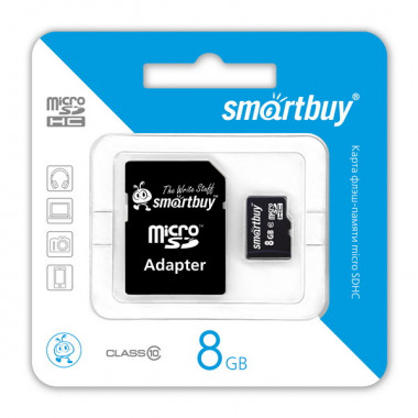 microSDHC class10 8Gb  Smartbuy деш в асс