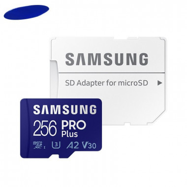 microSDXC class10 256Gb  Samsung Pro Plus A2 V30 U3 (R/W 180/130 MB/s) + SD адаптер
