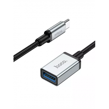 Переходник OTG  шт.Type-C -гн.USB  с проводом 0.5м  Hoco US10