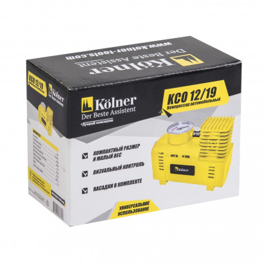 Компрессор Kolner KCO12/19 давление 4бар 15л/мин