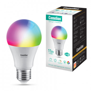Лампа св/д Wi-Fi Camelion Smart Home Wi-Fi ЛОН A60 E27 11W RGB+DIM+CW